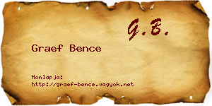 Graef Bence névjegykártya
